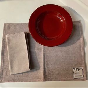 NWT Cotton brown and white placements/napkins